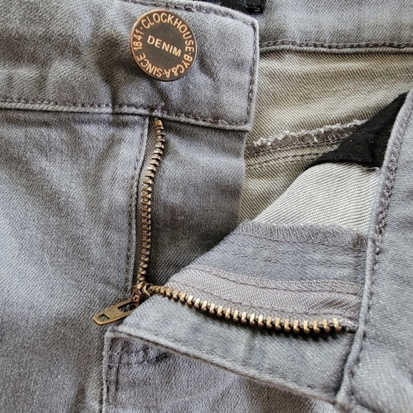 CLOCKHOUSE Grey Coastal Cowgirl Denim Jean Shorts Size L - Picture 14 of 14